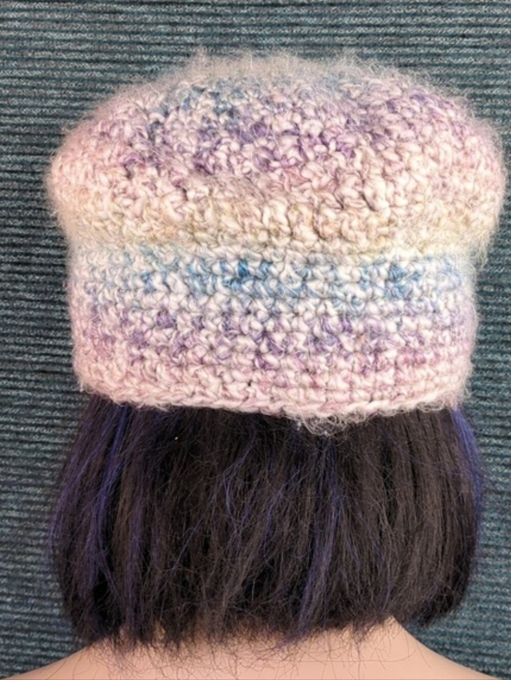 Vintage, Super Soft, Knit Winter Hat In Pretty Pastels - Picture 3 of 5